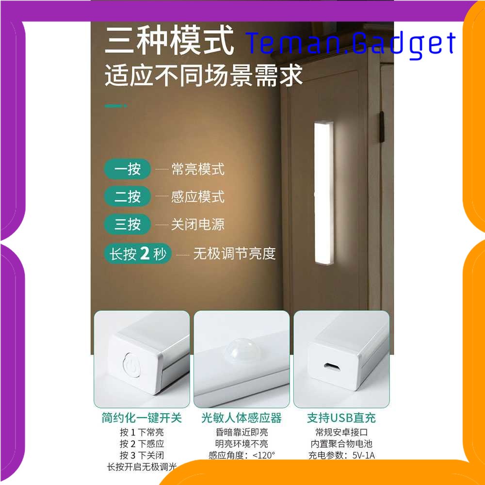 TG-LMP Plutus Lampu LED Motion Sensor Wireless USB Recharge Cool White - Y191