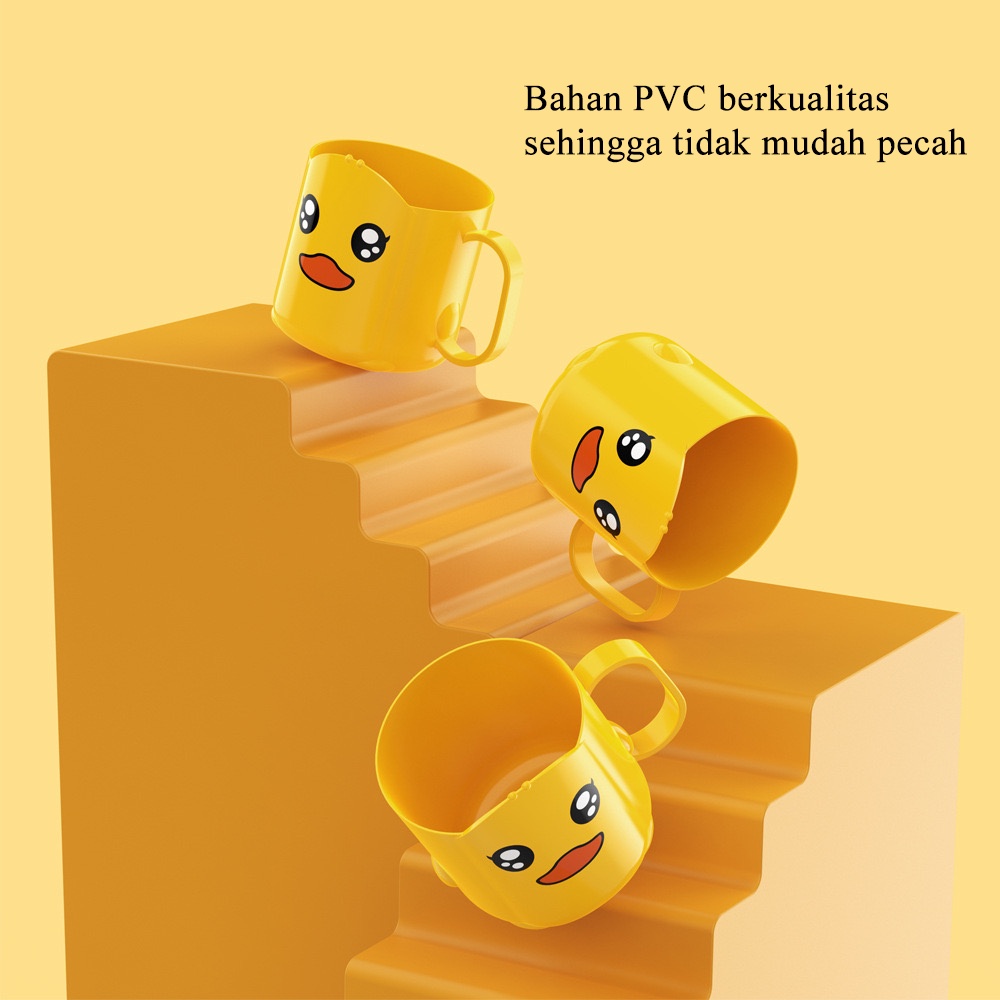 [1KG 25PCS] LBS Gelas Sikat Gigi Motif Bebek Lucu Gelas Anak Karakter Bebek Gelas Kumur Bebek Gelas Plastik