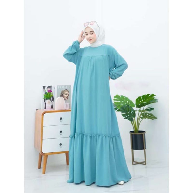 DRESS MAXI AUDRY /GAMIS REMAJA PEREMPUAN/gamis homey/crinkle /dress festa remaja/gamis wanita terbaru/terlaris