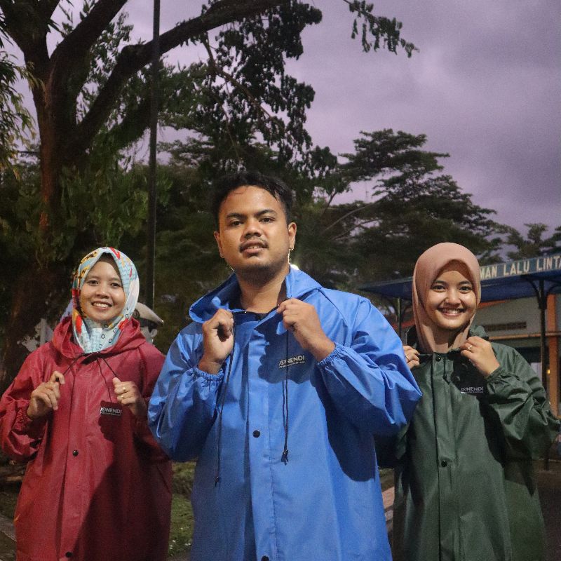 Jas Hujan Nendi Pria dan Wanita Terbaik Tebal Lentur Anti Rembes Bahan PVC Tebal