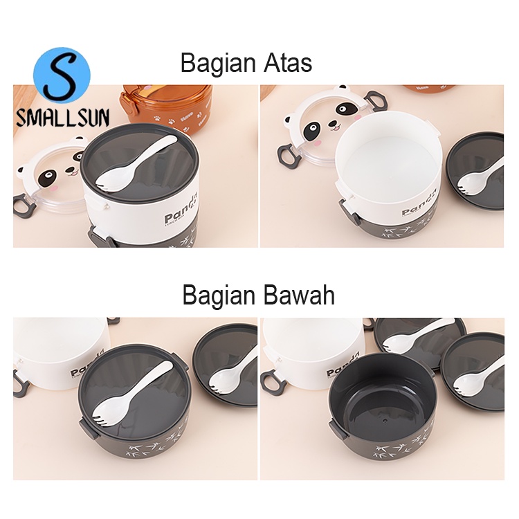 Kotak Bekal Set 2 Tingkat BPA Free Motif Animal Bisa Menggunakan Microwave smallsun