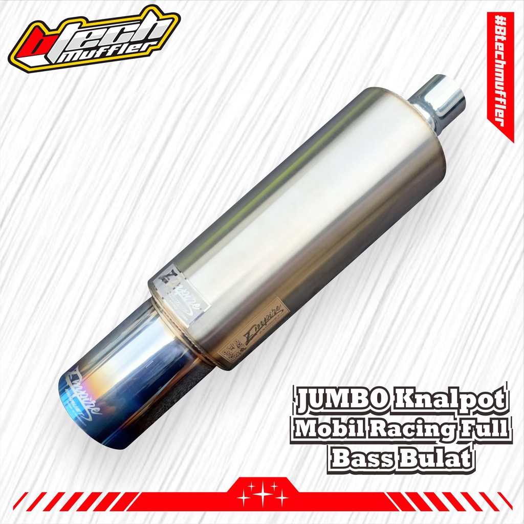 JUMBO Knalpot Mobil Racing Full Bass Bulat best quality