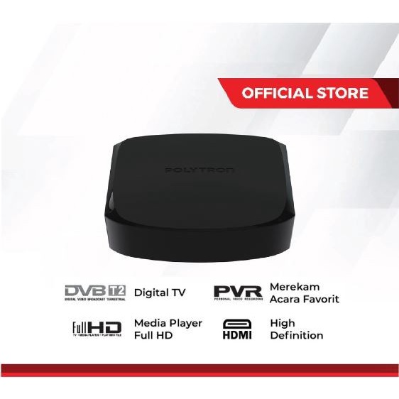 STB / Set Top Box TV Digital DVB T2 POLYTRON PDV 610T2 Garansi resmi
