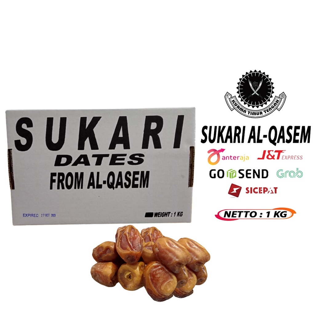 

KURMA/SUKARI/KURMA SUKARI RAJA 1KG/BERAT ISI KURMA 1KG
