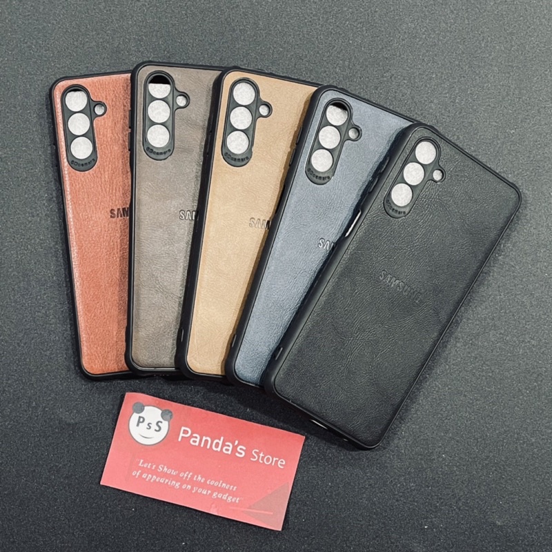 Leather Case Samsung A04s Softcase Kulit Elegan Casing Slim Fit