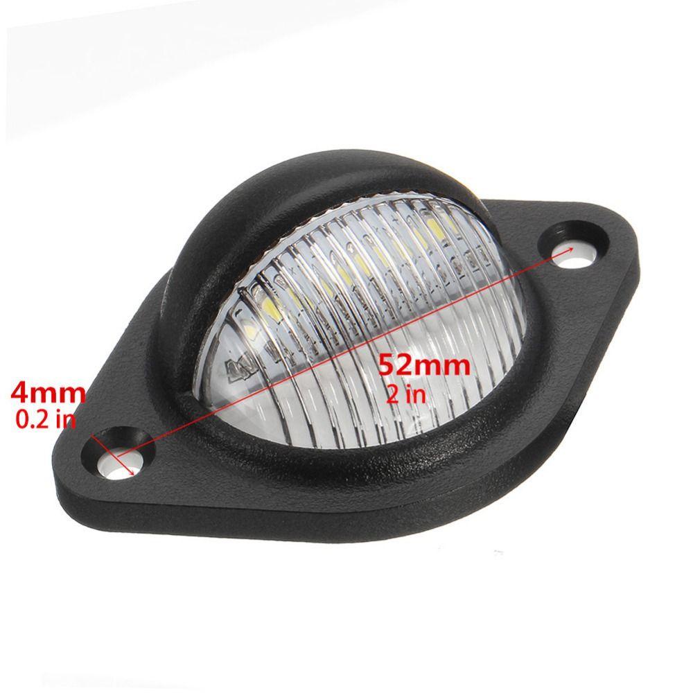 Preva 2PCS License Number Light Lampu Mobil Plat Nomor 3led Tahan Lama