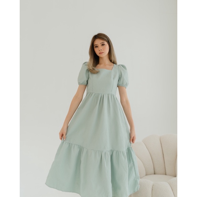 [ LittleBigCloth ] Dovey Dress // Dress Pesta Wanita Dress Mint Dress Midi