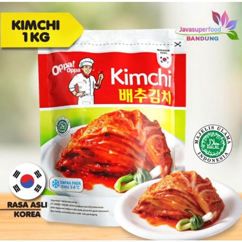 KIMCHI Sawi Fresh / Kimchi Halal / Kimchi Korea 1KG - Makanan Korea