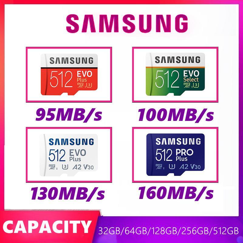 Kartu Memori Samsung 32GB/64GB/128GB/256GB/512GB Transfer higga 95MB/S Ultra Kartu SD Memory Kartu TF Card Micro SD Card Memory Card High Speed SD TF Card FREE Adapter