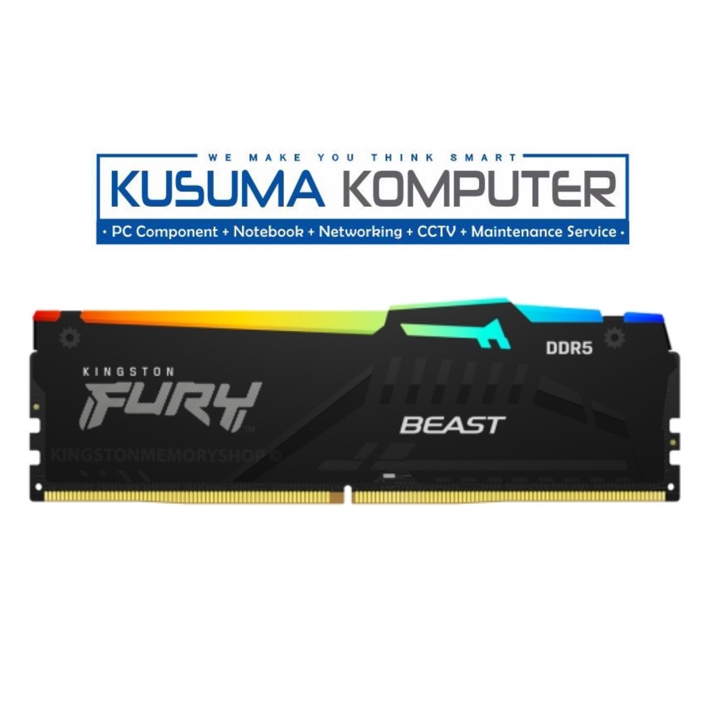 Kingston Fury Beast RGB 16GB DDR5 Single 5200MHz 5200 KF552C40BBA-16