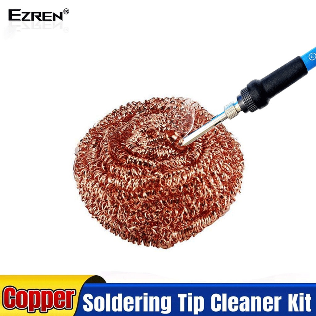 Ezren Spons Sabut Cuci Kawat Cleaning Ball Scourer Mata Solder Cooper