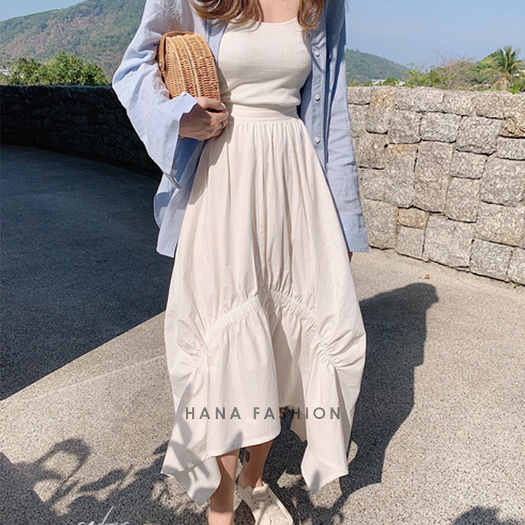 Hana Fashion - Rexy Midi Skirt Rok Wanita Korean Look - SK034