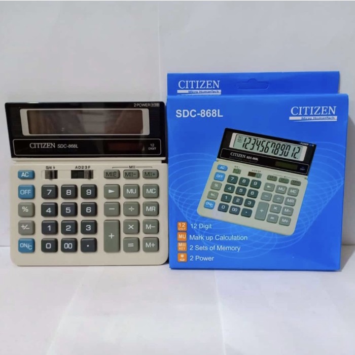 

Calculate Kalkulator Citizen 12 Digit Sdc 868L