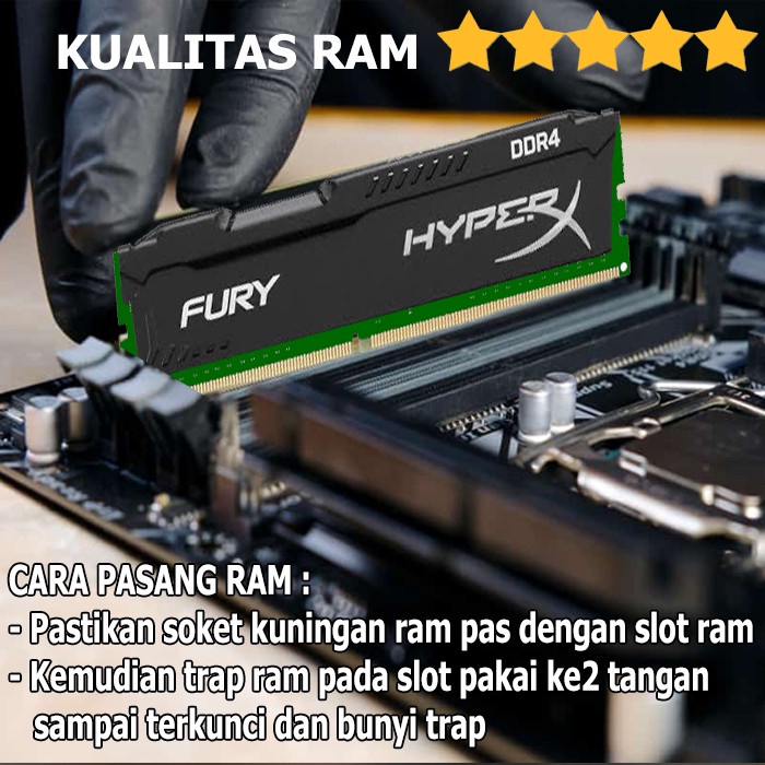 RAM MEMORY / RAM PC HYPER X FURY GAMING DDR4 4GB