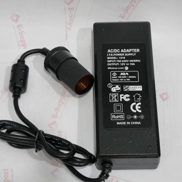 Adaptor 12v 10a Jack Lighter Car vacum cleaner Ac to dc 220v