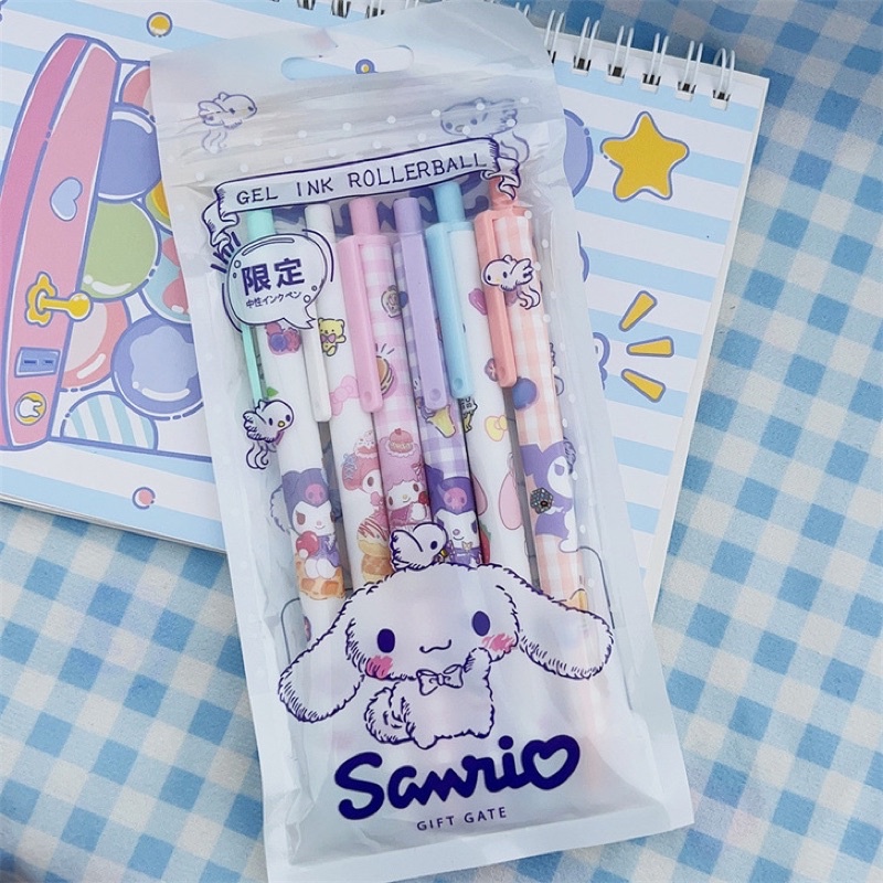 1 pcs pulpen 0.5 mm motif sanrio kucing lucu