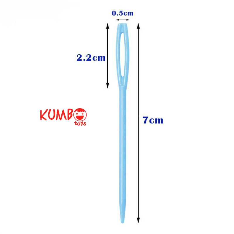 Mainan Edukasi Jarum Jahit Plastik Anak Fine Motoric Montessori 3pcs