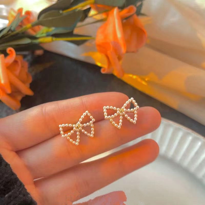Anting Tusuk Gantung Sterling Silver 925 Desain Bunga Hias Zircon + Mutiara Gaya Korea / Vintage / Elegan Untuk Wanita