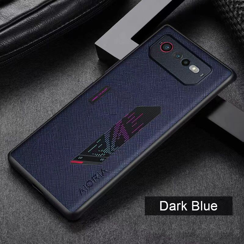 ASUS ROG PHONE 6 COVER SOFT CASE CANVAS CROSS PATTERN SILIKON SOFTCASE - BLACK ROG 6