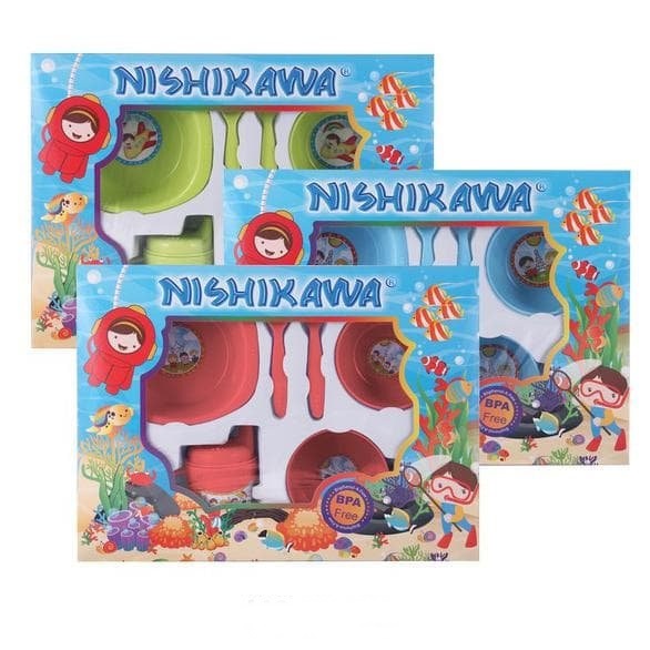 Feeding Set Makan Bayi Nishikawa / Paket Perlengkapan Makan Bayi / Kado Lahiran Bayi
