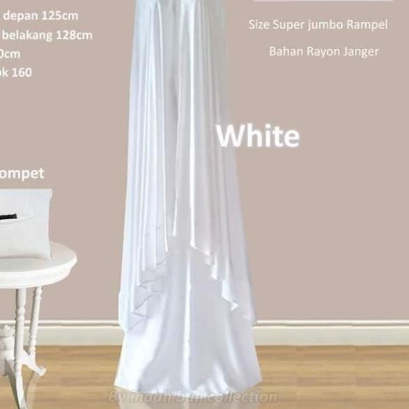 MUKENA PUTIH POLOS / MUKENA BALI / MUKENA KATUN / JUMBO / BIG SIZE