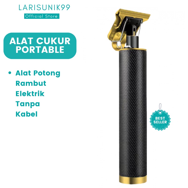 Alat Cukur Rambut Elektrik Alat Potong Rambut Hair Clipper Portable Tanpa Kabel Cukur Jenggot