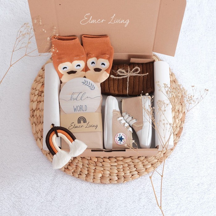 

(COD) Elmer Living Hampers Baby Newborn - Kado Lahiran Bayi - Cozy Coklat