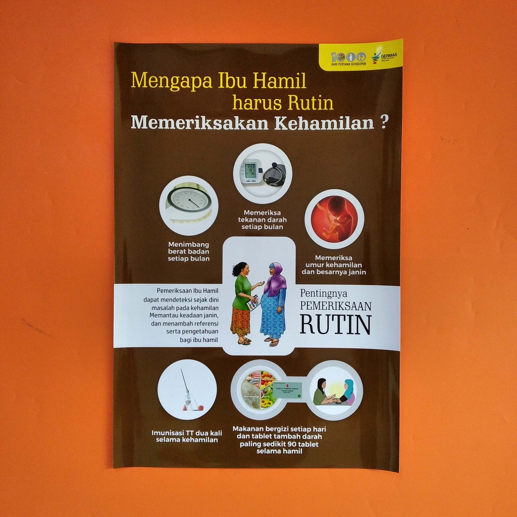 Poster Ibu Hamil - Poster Posyandu - Poster Pemeriksaan Ibu Hamil - Poster Kebidanan
