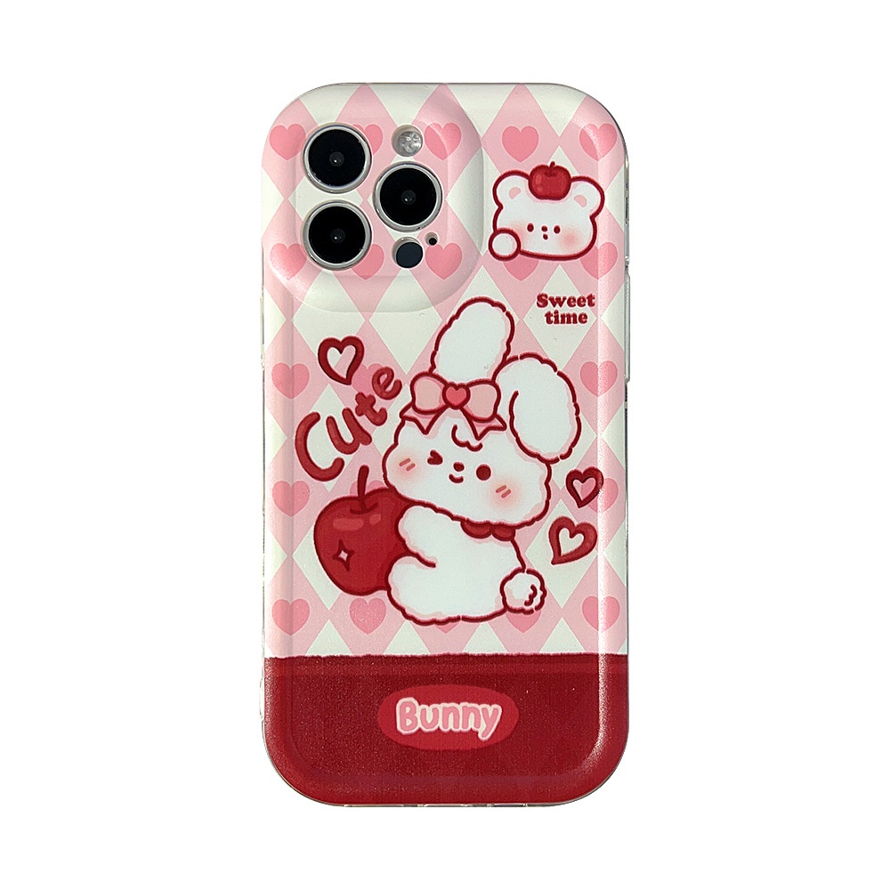 Soft Case Silikon Motif Kartun Kelinci Untuk Iphone 14 11 12 13 PRO MAX