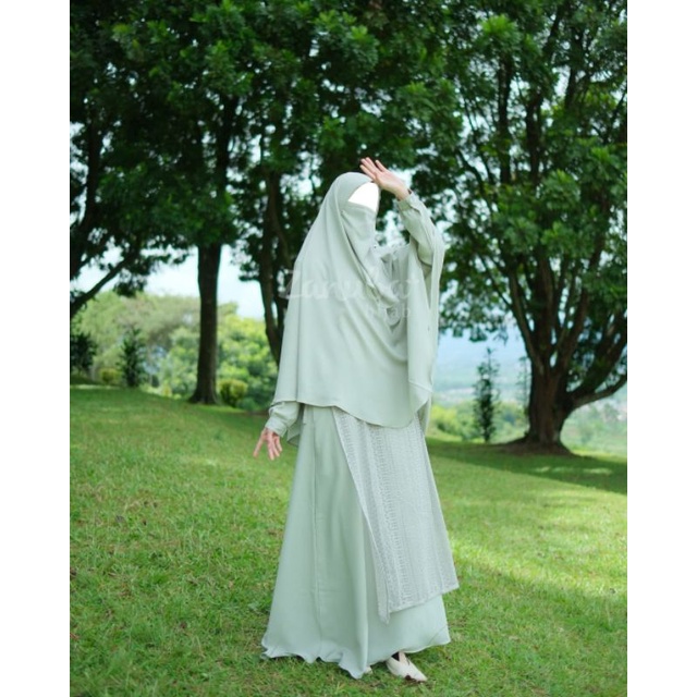 Gamis Vest Lace Set Zanuba