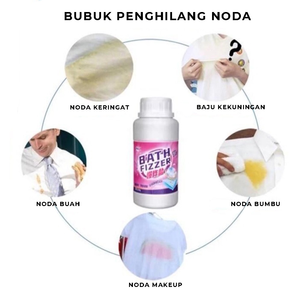 Pemutih Pakaian Deterjen Bubuk Penghilang Noda Detergent Powder Pembersih Baju |GROSIRXPRESS