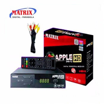 Trend-Set Top Box Matrix Apple DVBT2 Merah | Meecast Full HD Receiver Siaran TV Digital Youtube