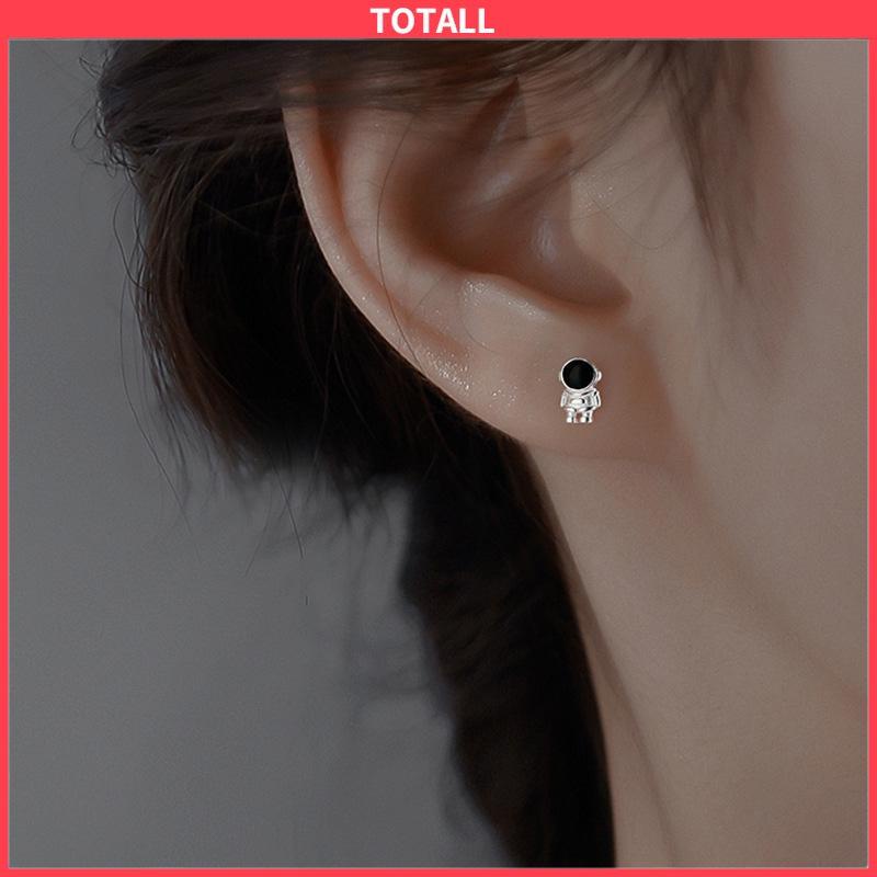 COD Anting Astronot anting Cahaya Desain Ceruk Wanita Anting Opal Asimetris Mewah-Totall