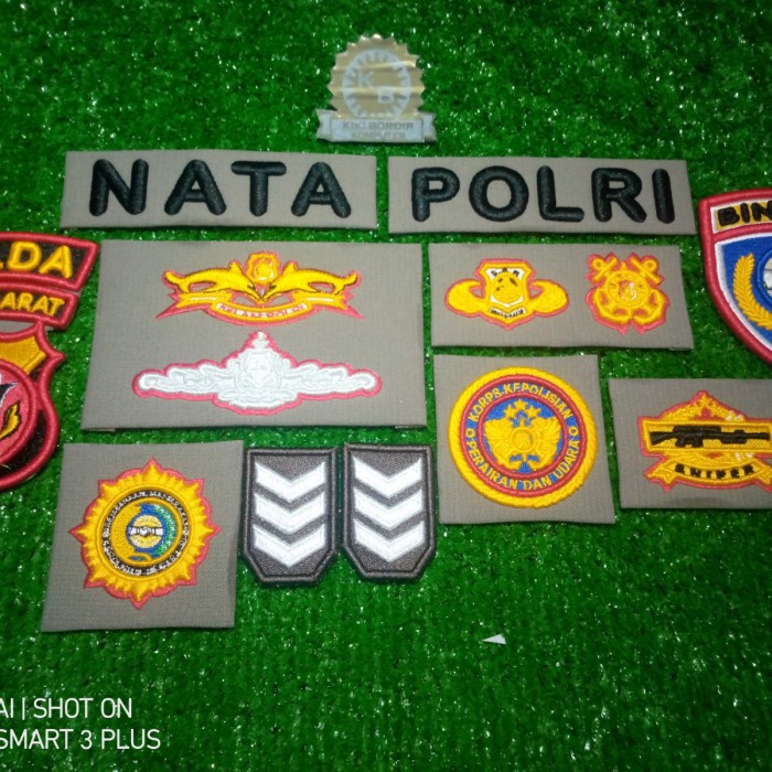 Bordir Komputer Polri Timbul 3D