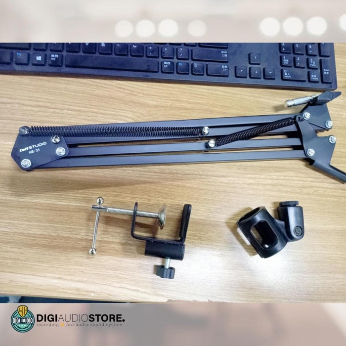 Stand Microphone Meja - Stand Mic Table - Mik Boom Arm Model Panjang #Original