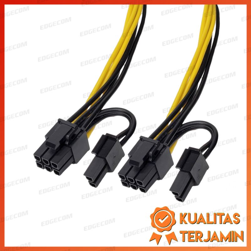 Kabel Power VGA Cabang 8 Pin to Dual 6+2 Pin / Power Splitter VGA PCIE