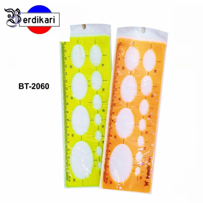 

populer] Penggaris Sablon Oval / Elips Butterfly BT-2060
