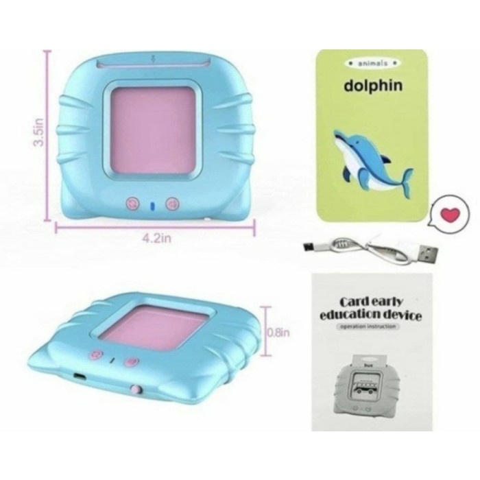 barokah gamis Flash Card Early Education Bilingual Device pengenalan kosakata