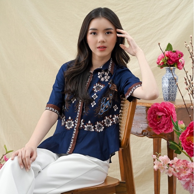 Atasan Batik 288 JM/ Kemeja Batik Wanita Modern