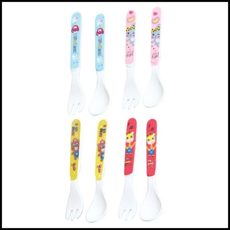 Baby Safe Spoon &amp; Fork SG001 Sendok Garpu Set