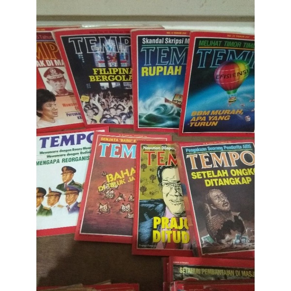 Obral majalah tempo tahun 1980-1990 bekas