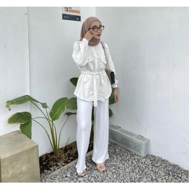 JENNIA LINEN SHIRT | ATASAN WANITA, BLOUSE