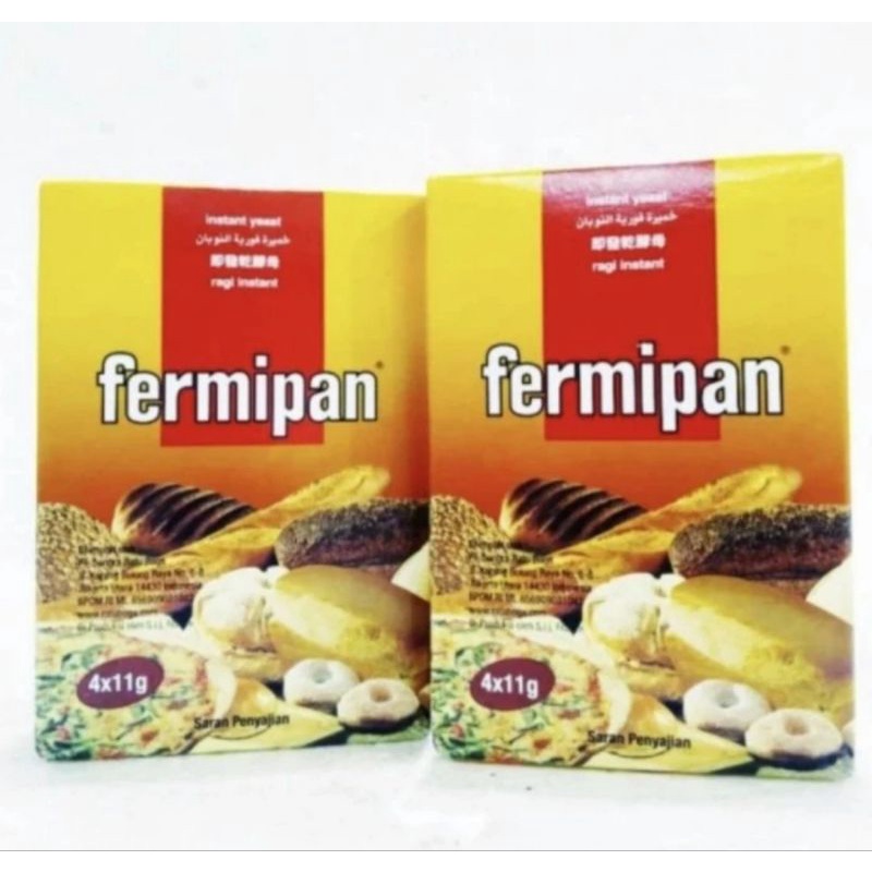 

Fermipan 4x11 Gr / Ragi Instan MURAH 4x11 Gr / Instant Yeast 4x11 Gr