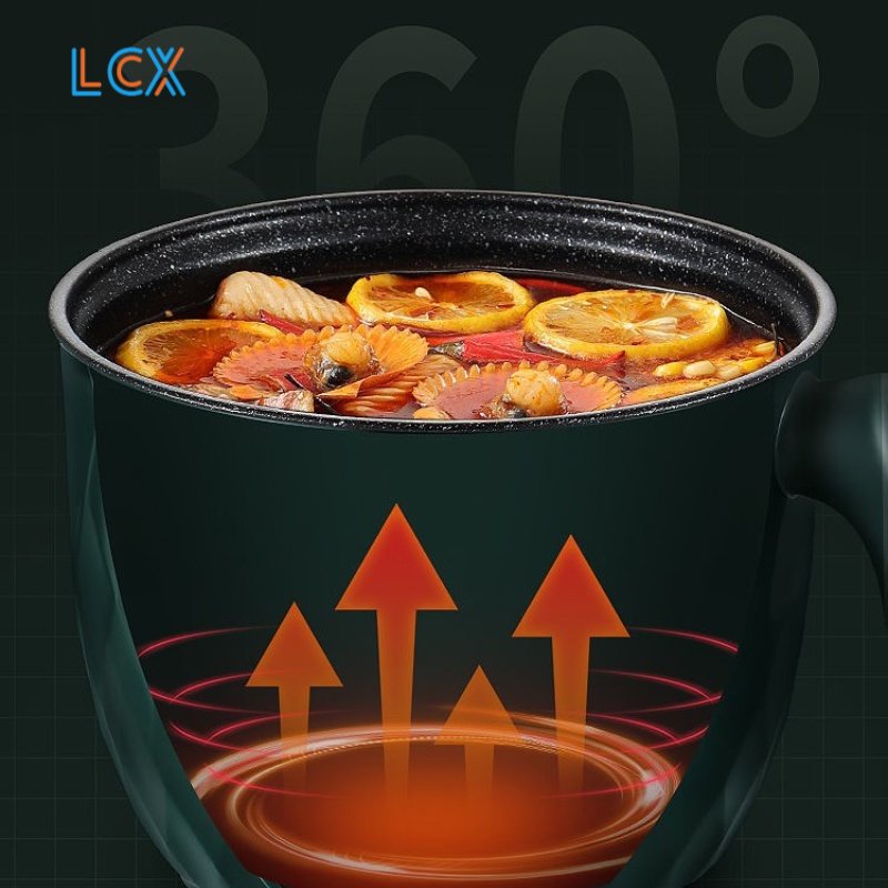 LCX Panci Listrik Multifungsi Free kukusan / Steamer Stainless Lapis Keramik Teflon cooking pot Elektrik VS-1854