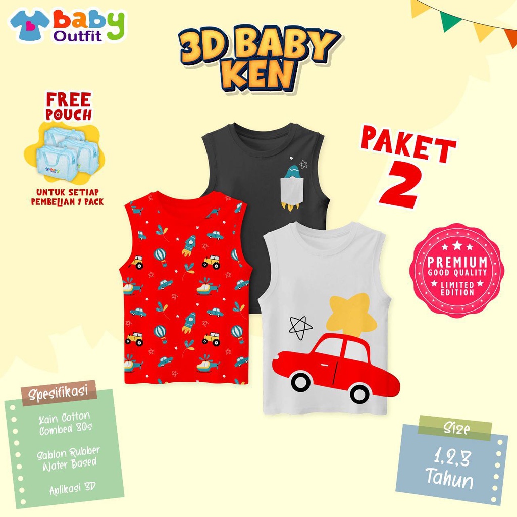 3D Baby Ken 3in1 Baby Outfit