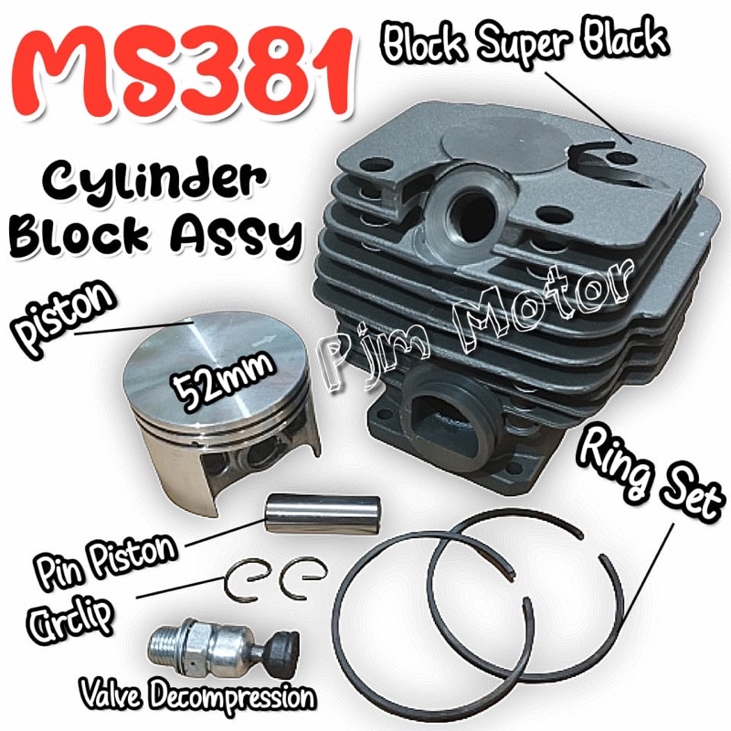 Jual MS381 CYLINDER BLOCK ASSY BORING BLOK KOMPLIT MESIN CHAIN SAW