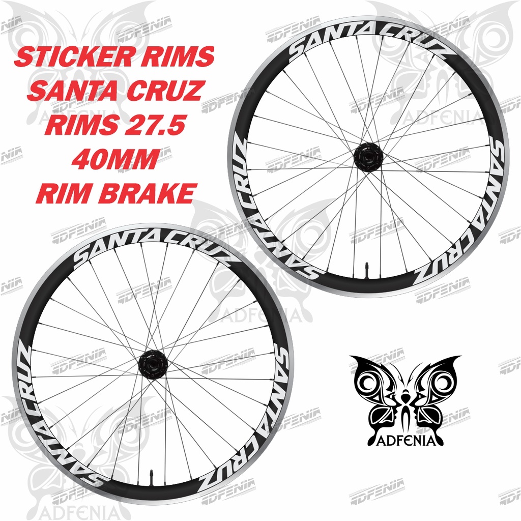 Stiker Decal Rims Santa Cruz MTB 27.5 inch