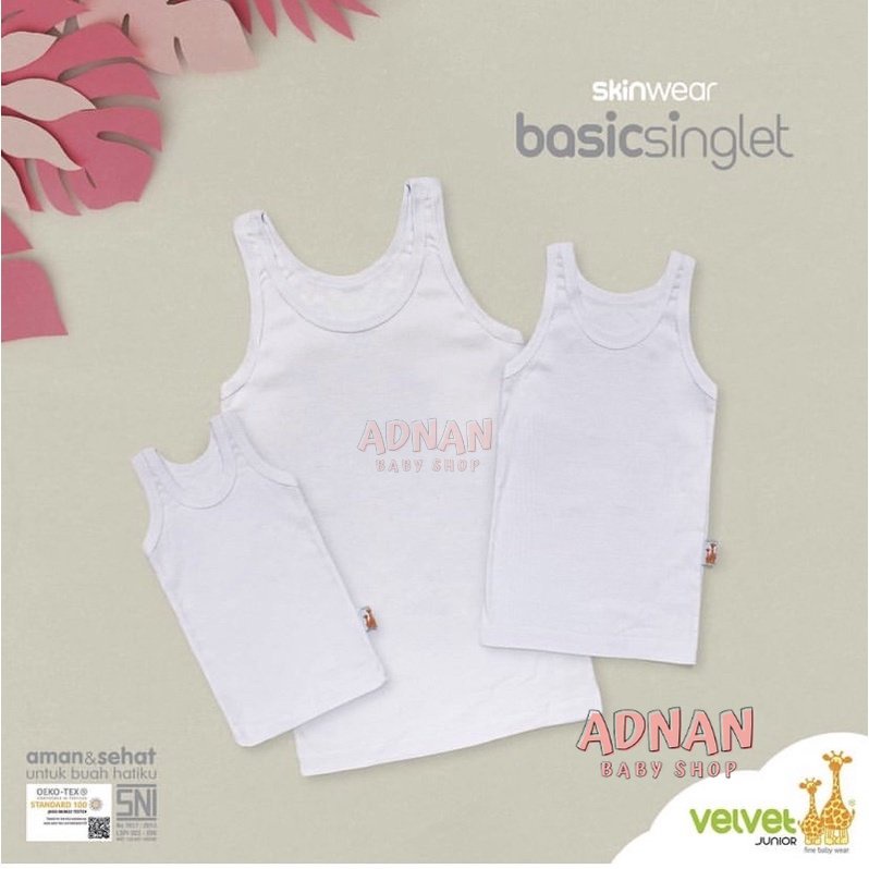 Velvet Junior Singlet Anak Kaos Dalam Kaus Dalam Bayi Baby Anak singlet bayi Zed Singlet SNI Singlet