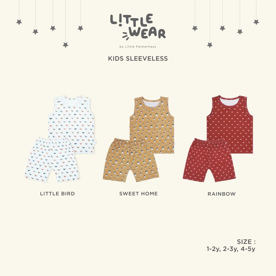 [TOMS] [1-5 Tahun] LITTLE PALMERHAUS (1stel) LITTLE WEAR Kids Sleeveless ( Stelan Baju Kutung Anak )