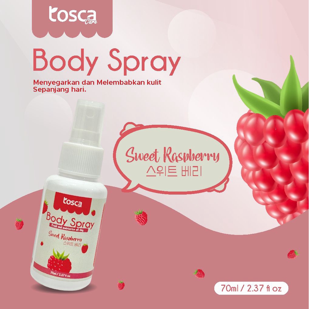 Body Spray Tosca Fresh And Moisturize All Day Mengharumkan dan Menyegarkan Tubuh